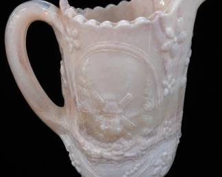 Imperial Slag Glass Windmill Pitcher