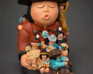 Sandy Whitefeather Chief Storyteller Sculpture