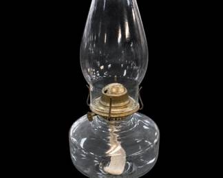 Clear Glass Oil Lamp