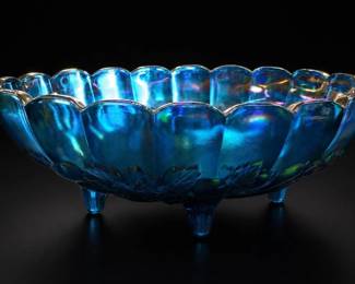 Indiana Harvest Grape Carnival Glass Bowl
