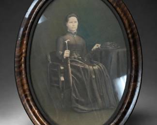 Antique Framed Oval Portrait Artwork