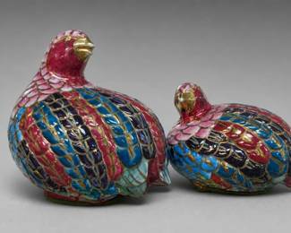 Mid Century Decorative Bird / Quail Figurines