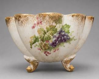 Footed Floral Compote