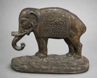 1927 AM Greenblatt Cast Iron Elephant Doorstop