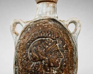 Bellarmine-Style Ceramic Face Jug A. Saffas MCM