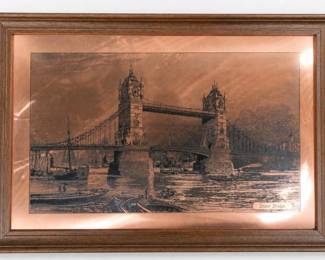 Tower Bridge Framed Copper Artwork