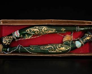 Empty Barsottini Wine Bottle Pair