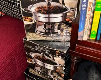 Buffet chaffing dishes, in box