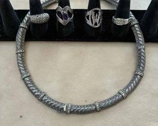 CH180Sterling Necklace And Rings
