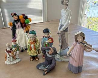 CH161VFigurine Collection Featuring Lladro And Royal Dalton