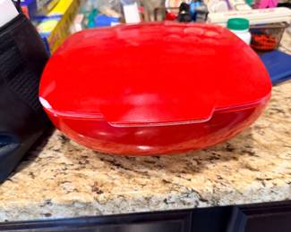 Vintage Covered Pyrex container..
