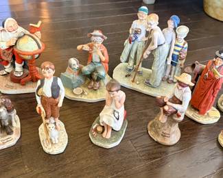 Norman Rockwell collectible figurines and plates