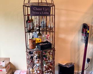 Bird cage wine rack/ bar