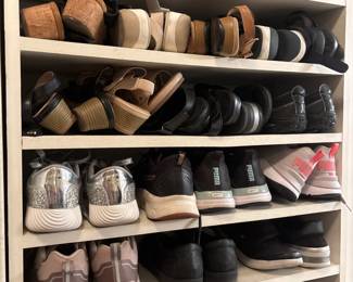 Assorted Shoes On Shelves