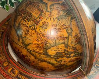 Decorative Globe With Meridian Ring