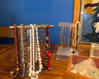 Necklaces On Display Stands