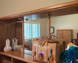 Tote Bags On Bedroom Shelf