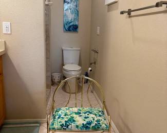 Accent Chair With Floral Seat