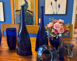 Blue Decorative Bottles And Vases