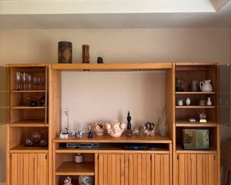 Entertainment Center With Display Shelves