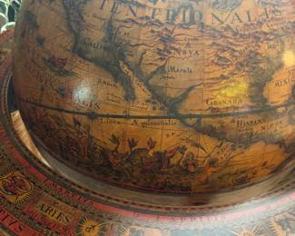 Decorative Globe Map Detail