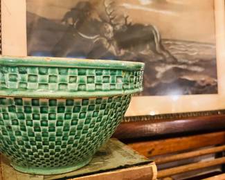Green vintage bowl
