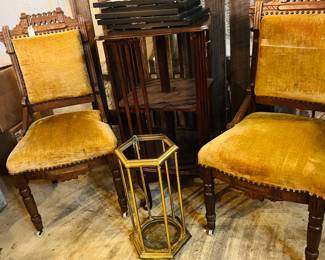 Pair parlor chairs