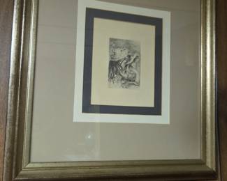 PierreAuguste Renoir, Le Chapeau Epingle Etching
