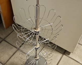 Vintage Chrome Rotating Shoe Rack