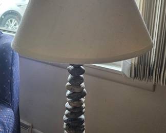 Stacked River Stone Table Lamp second image