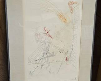 Salvador Dal, Don Quixote Lithograph