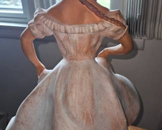 Vintage Chalkware Southern Belle Figurine second image