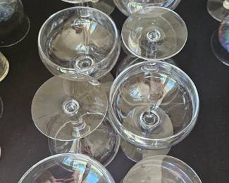 Vintage Clear Glass Champagne Coupes second image
