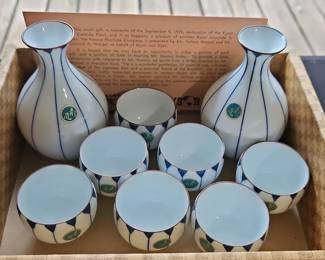 Noritake Kysor Carbide Commemorative Sake Set