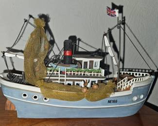 Department Dudley Docker Dickens Village Fishing Boat