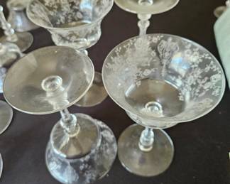 Fostoria Versailles Etched Champagne or Tall Sherbet Glasses, set of second image