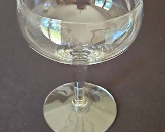 Vintage Clear Glass Champagne Coupes