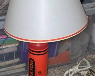 Vintage Crayola Crayon Lamp