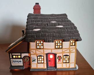 Department Dickens Village Mr.  Mrs. Pickles Antiques 