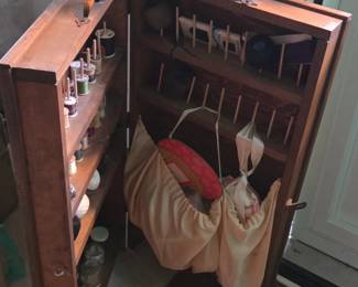 MidCentury Copper Repouss Sewing Cabinet second image