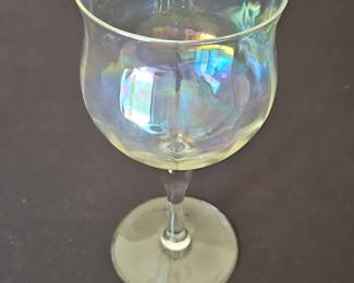 Fostoria Firelight Iridescent Wine Glasses