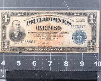 1 Peso Phillipines Paper Money