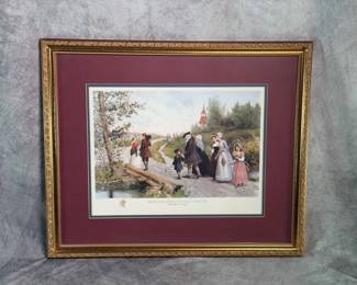 Framed Engraving Print