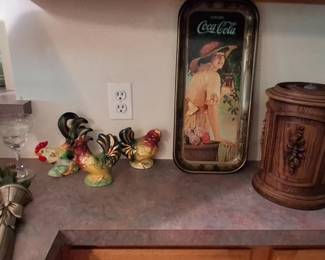 vintage 1970s reissued Coca-Cola Serving Tray featuring the classic "Elaine" artwork