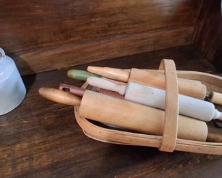 Antique wooden rolling pins