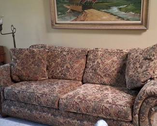 Floral Pattern upholstered cotton couch sofa