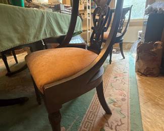 Italian Gondola style chair with carved lyre-back