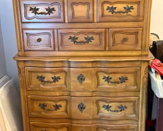 Vintage French Provincial Style Tall Dresser