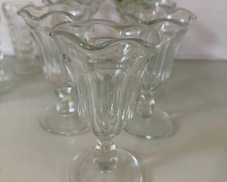 Vintage Tulip-Shaped Ice Cream Sundae Glasses