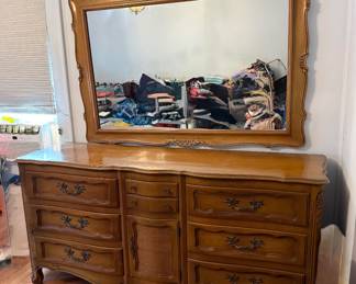 French Provincial Dresser w/matching mirror